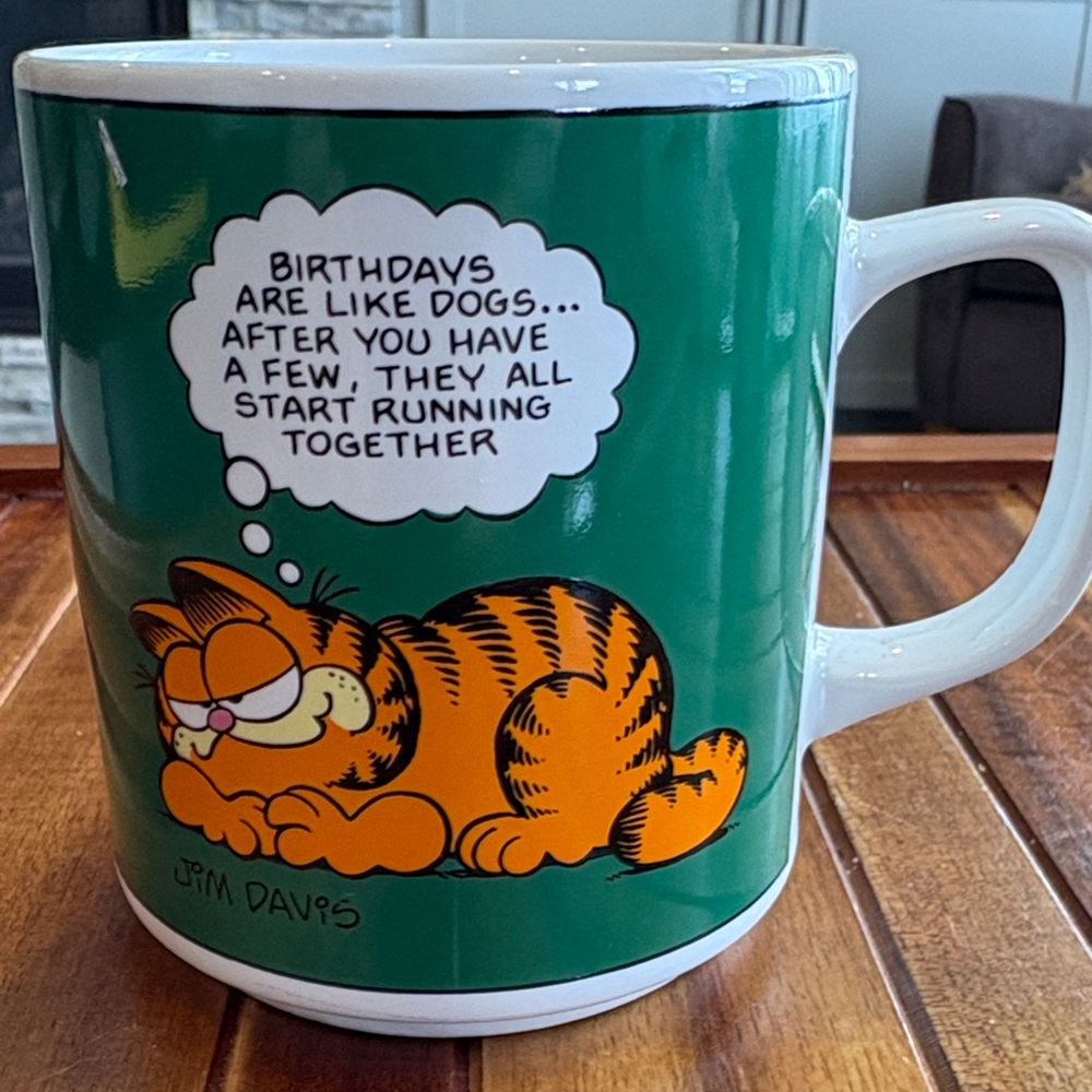 Vintage 1978 Garfield Birthdays are like dogs After You Enesco Coffee Mug